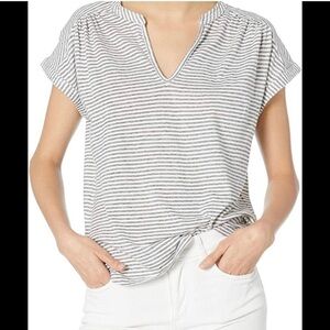 Converse Striped Split Collar Blouse Size XS